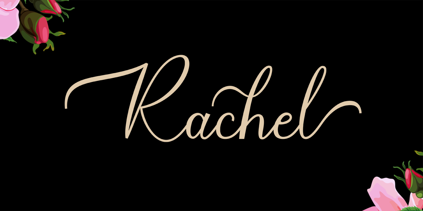 Example font Rachel #1